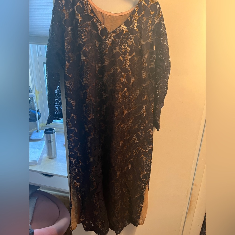 Pakistani black lace shirt
